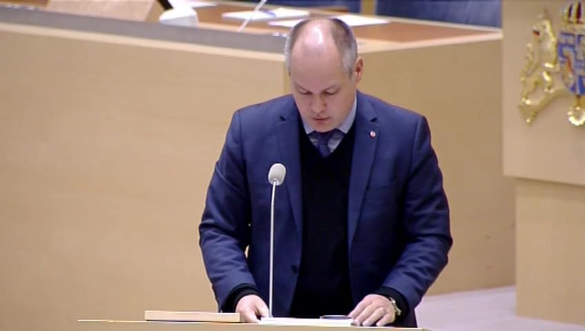 Stillbild från Interpellationsdebatt, Visum för tredjelandsstudenter