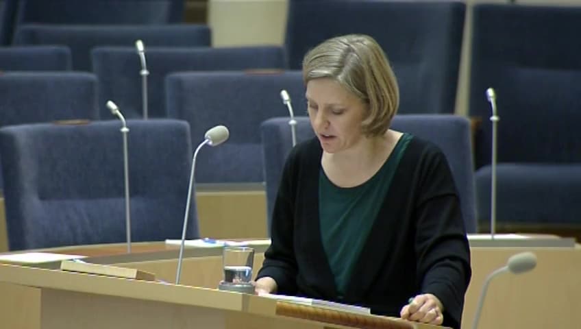 Stillbild från Interpellationsdebatt, Fördröjning av regeringsbeslut