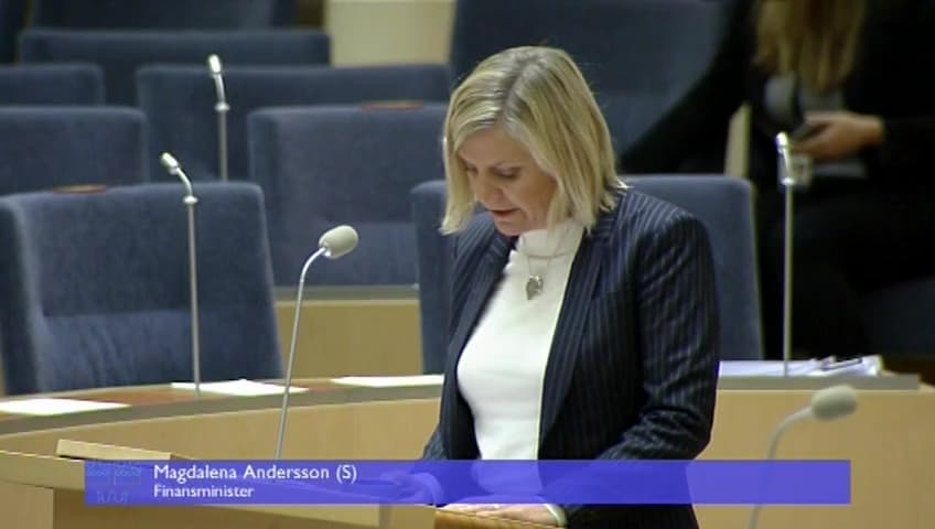 Stillbild från Interpellationsdebatt, Kemikalieskatten