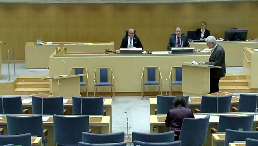 Stillbild från Interpellationsdebatt, Kilometerskattens effekter