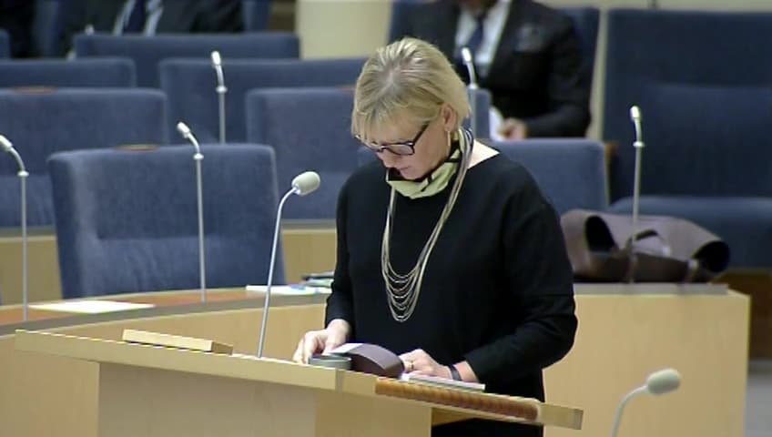 Stillbild från Interpellationsdebatt, Nedläggning av Nord Stream 2