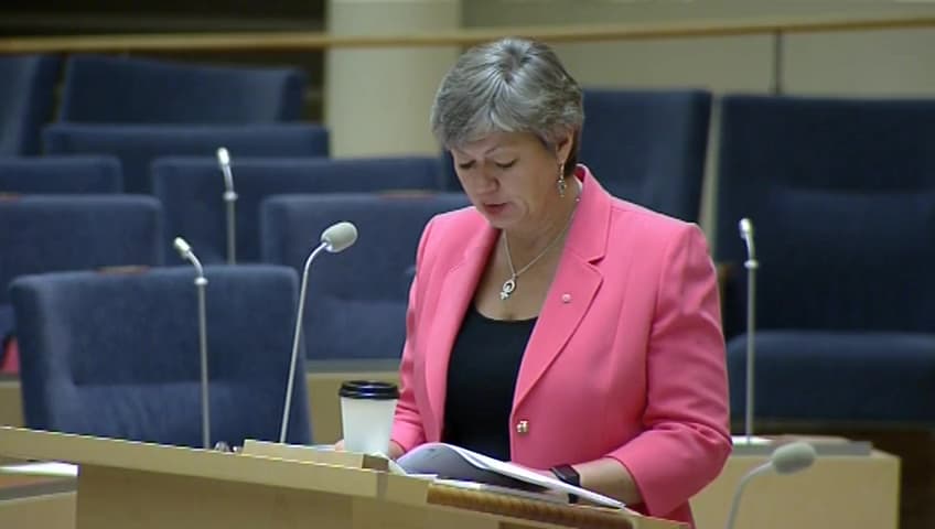 Stillbild från Interpellationsdebatt, Snabbspåren