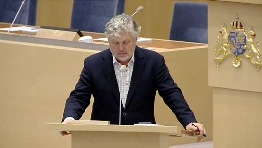 Stillbild från Interpellationsdebatt, Framtidens samhällsnät för mobil kommunikation