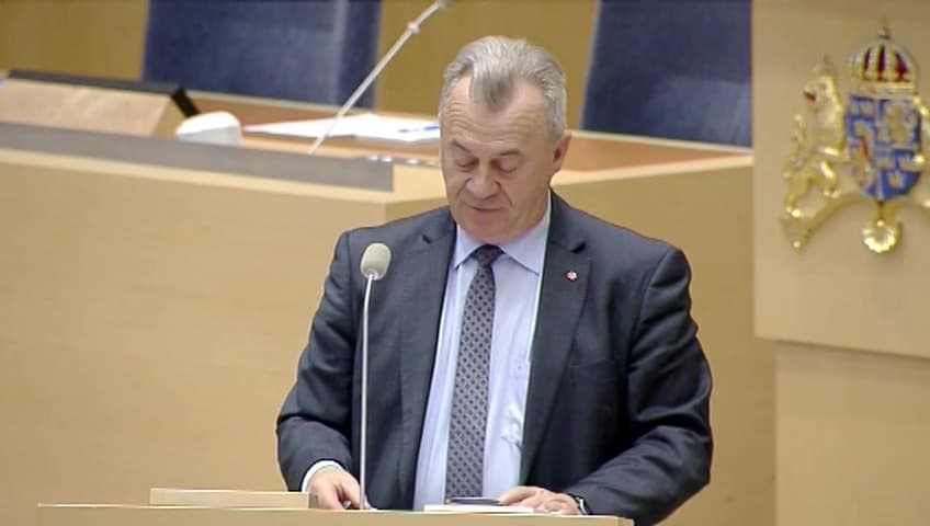 Stillbild från Interpellationsdebatt, Lantbrukarnas regelbörda