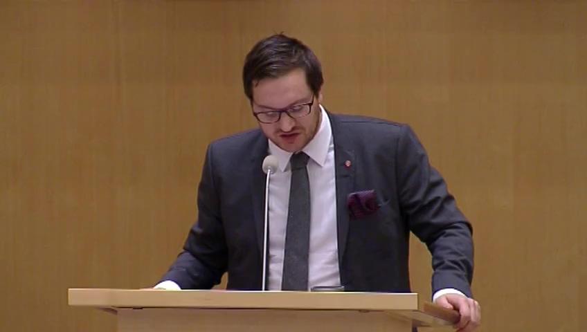Stillbild från Debatt om förslag, AP-fondernas verksamhet t.o.m. 2015