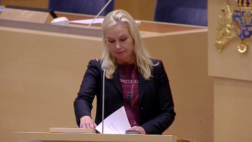 Stillbild från Interpellationsdebatt, Finansiering av Norrbotniabanan