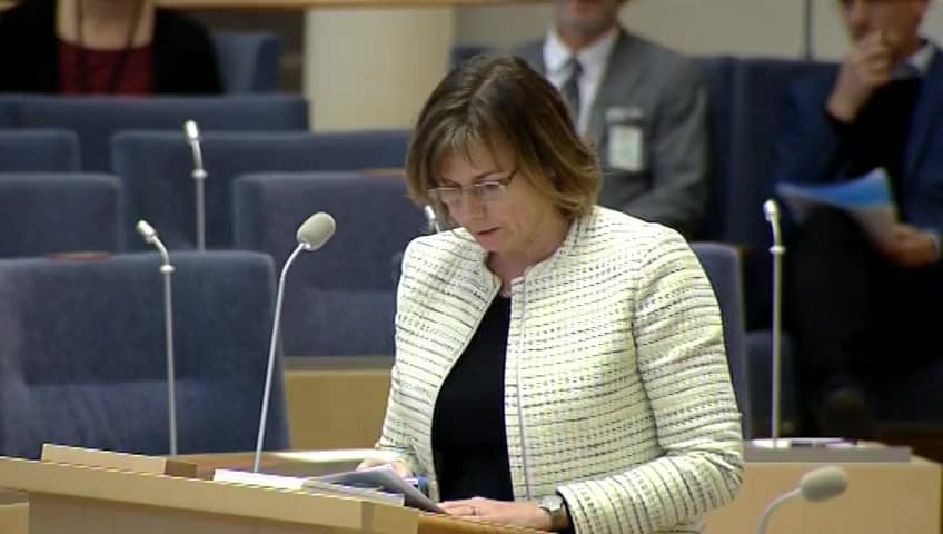 Stillbild från Interpellationsdebatt, Klimattoppmötet COP22