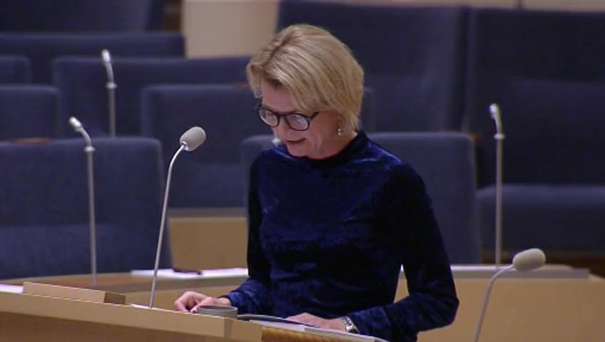 Stillbild från Interpellationsdebatt, Hedersvåld och förtryck mot kvinnor