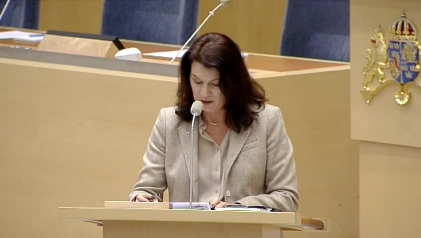 Stillbild från Interpellationsdebatt, CETA-avtalet