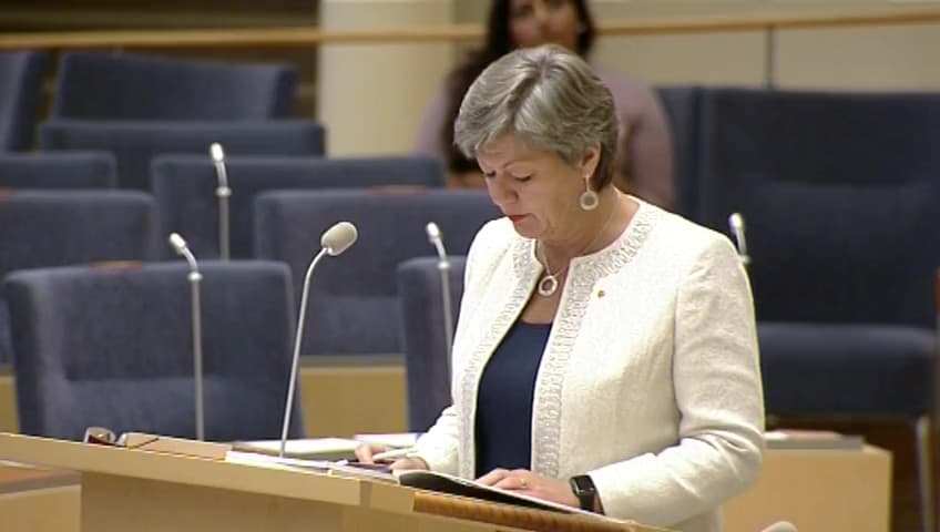 Stillbild från Interpellationsdebatt, Arbetsmarknadsåtgärder