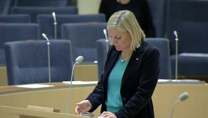 Stillbild från Interpellationsdebatt, Kilometerskatten och jobben