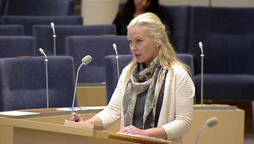 Stillbild från Interpellationsdebatt, Nya direktiv till Trafikverket 