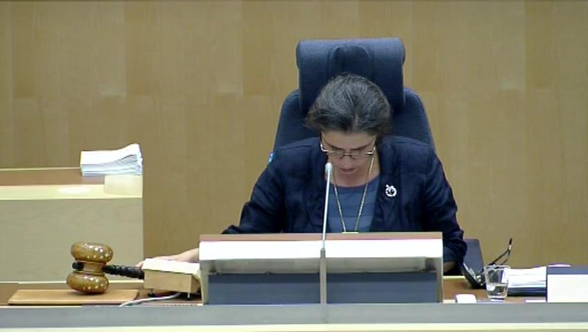 Stillbild från Debatt om förslag, Riksrevisorernas årliga rapport 2016