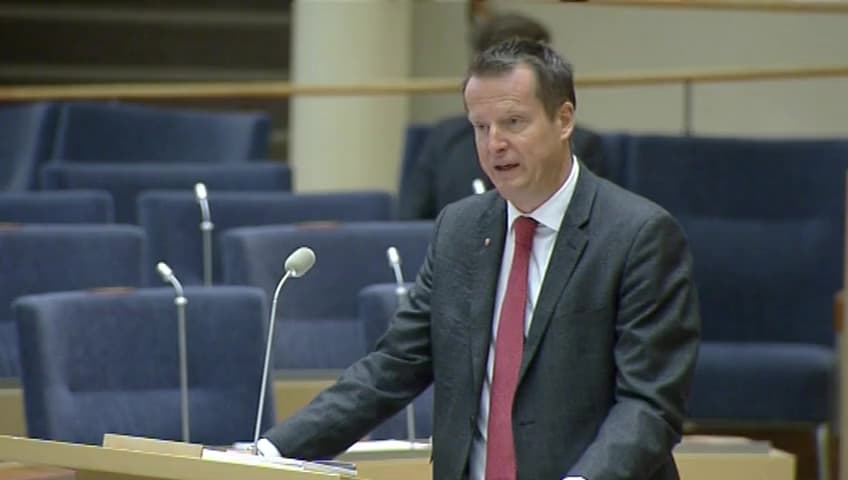 Stillbild från Interpellationsdebatt, Statskontorets synpunkter på bristande brottsuppklaring