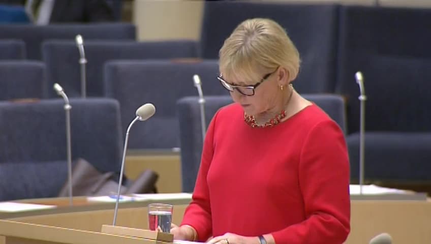 Stillbild från Interpellationsdebatt, Sveriges möjligheter att söka medlemskap i Nato