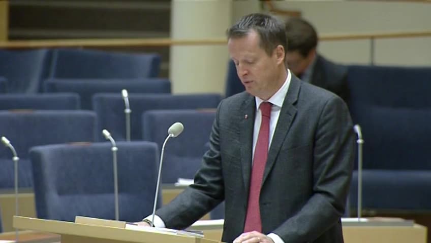 Stillbild från Interpellationsdebatt, Statskontorets rapport om polisreformen