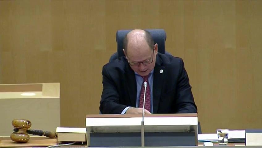 Stillbild från Debatt om förslag, Ändrat regionalt utvecklingsansvar i vissa län