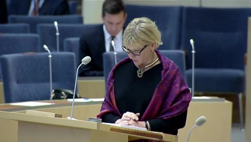 Stillbild från Interpellationsdebatt, Förföljelse av kvinnor i Sudan