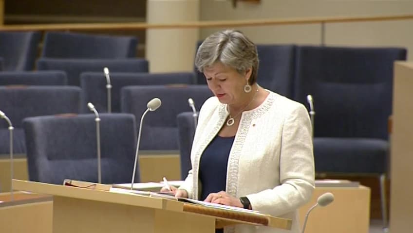 Stillbild från Interpellationsdebatt, En tudelad arbetsmarknad