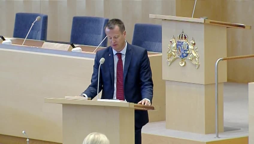 Stillbild från Interpellationsdebatt, Effekter av polisens omorganisation i Norrlands inland