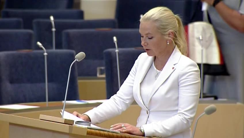 Stillbild från Interpellationsdebatt, Underlag för en ny bro över Södertälje kanal