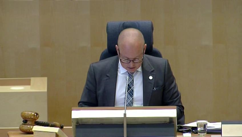 Stillbild från Debatt om förslag, Rättelse i utlänningslagen