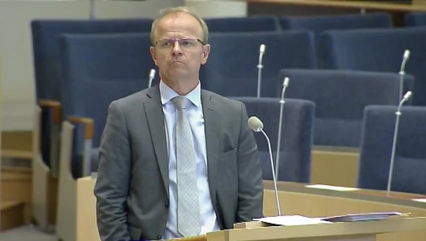 Stillbild från Interpellationsdebatt, Blåljuspersonalens möjlighet att göra sitt jobb