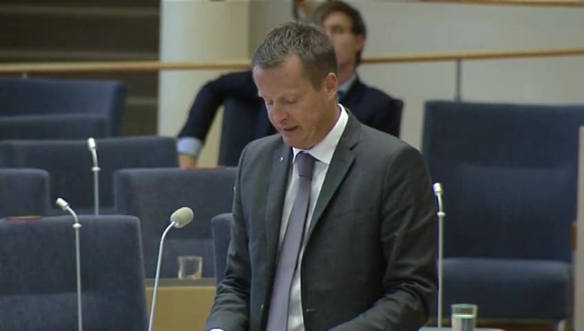 Stillbild från Interpellationsdebatt, Personalpolitiken inom polisen