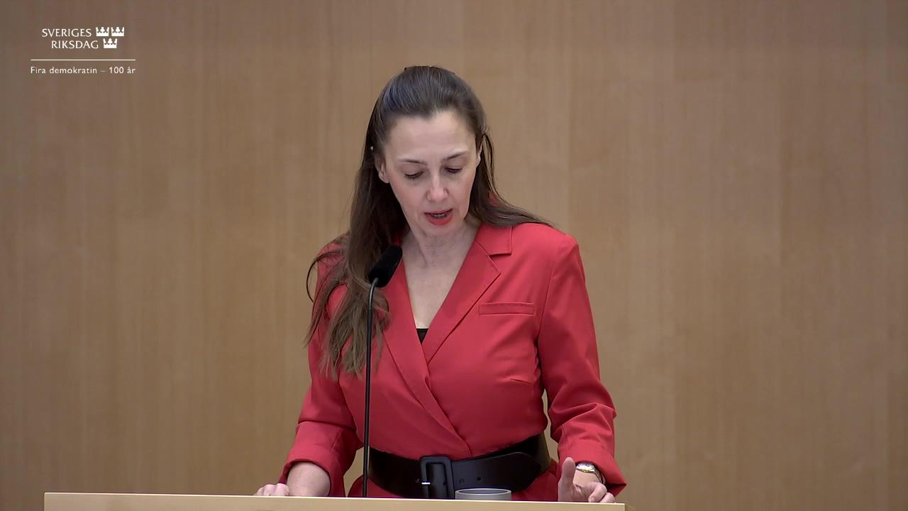 Stillbild från Debatt om förslag, Den offentliga sektorns tillgängliggörande av data