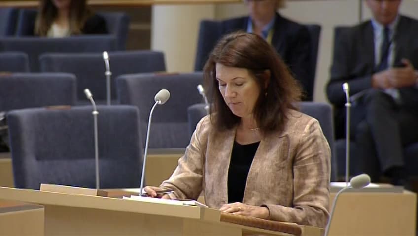 Stillbild från Interpellationsdebatt, Demokratiska missförhållanden och handelskontakterna med Iran