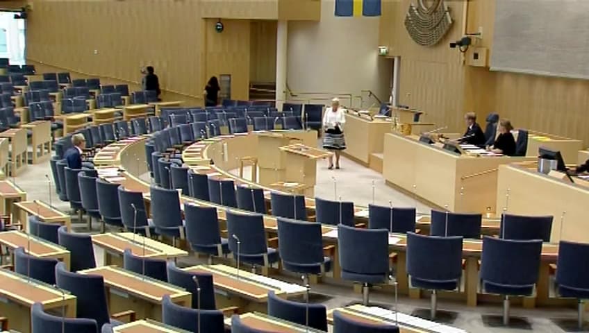 Stillbild från Interpellationsdebatt, Underhåll av Bohusbanan