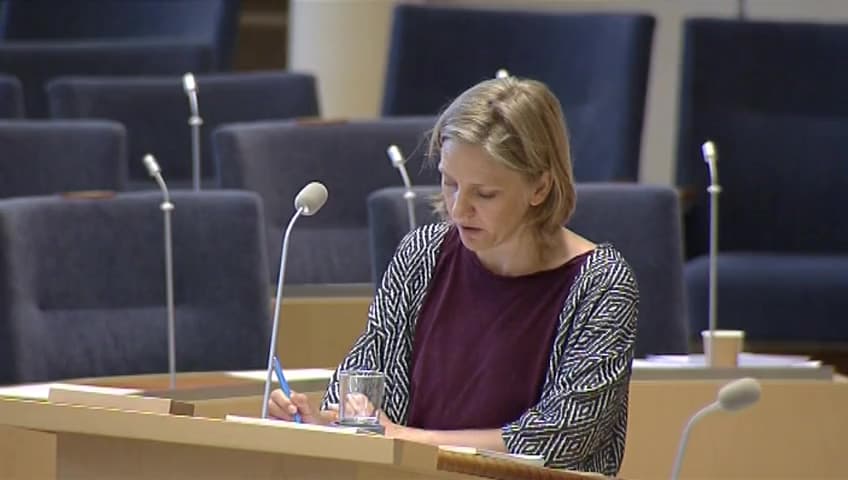Stillbild från Interpellationsdebatt, Förbud mot bisfenol A