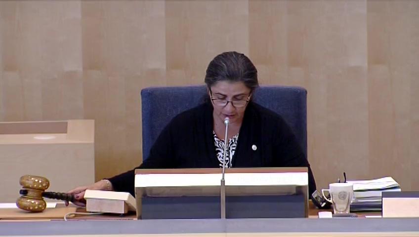 Stillbild från Debatt om förslag, Stiftelsen Riksbankens Jubileumsfonds verksamhet och årsredovisning 2015