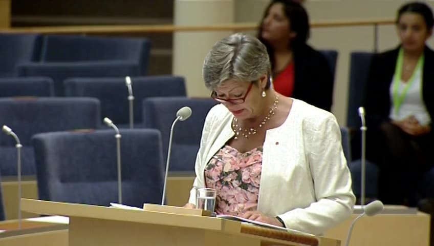 Stillbild från Interpellationsdebatt, Behovet av reformer på arbetsmarknaden