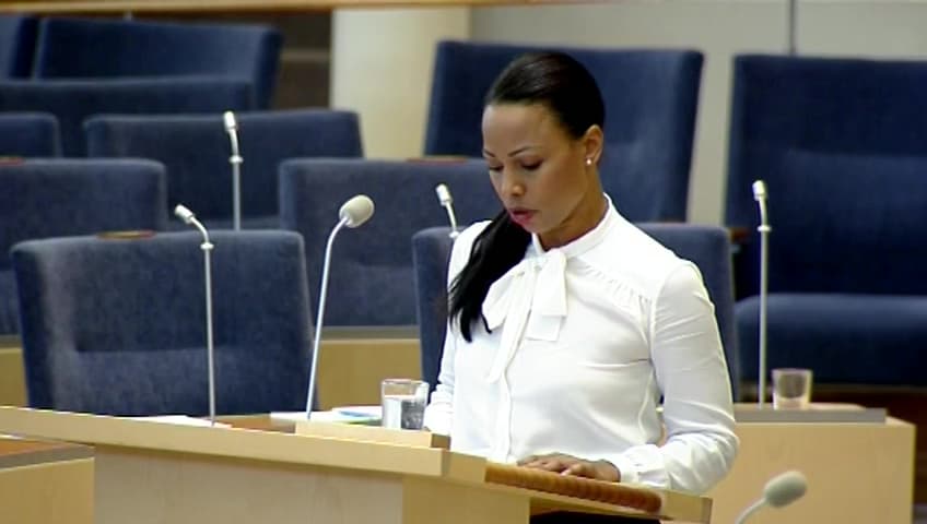 Stillbild från Interpellationsdebatt, Kultur- och demokratiministerns hantering av tillkännagivanden