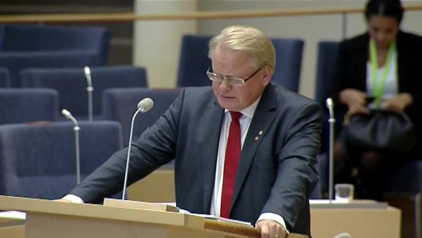 Stillbild från Interpellationsdebatt, Åtgärder för fullgod krisberedskap 