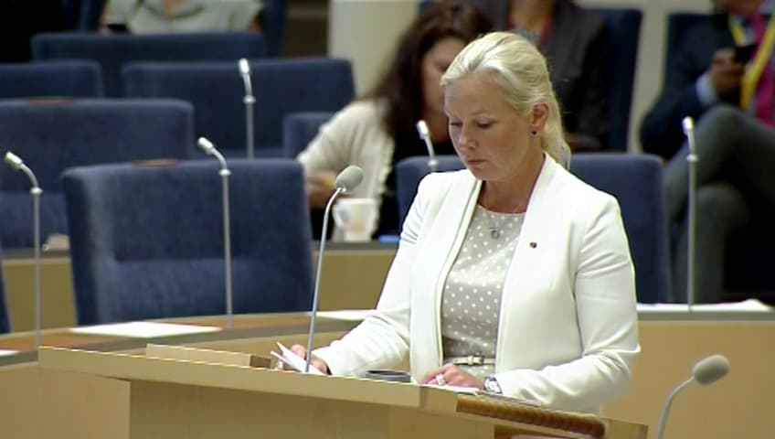 Stillbild från Interpellationsdebatt, Sveriges konkurrenskraft