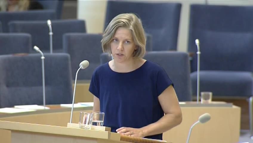 Stillbild från Interpellationsdebatt, Decimering av marinens övningsförmåga