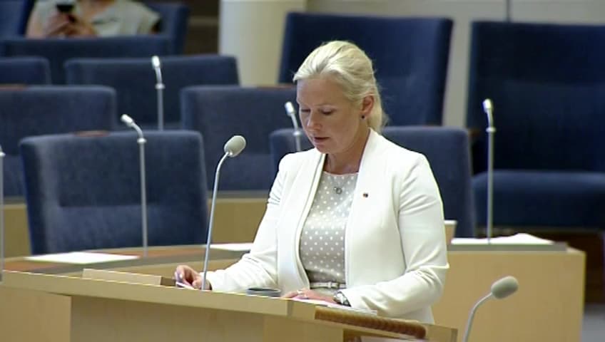 Stillbild från Interpellationsdebatt, Olagliga körskolor