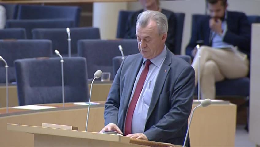 Stillbild från Interpellationsdebatt, Livsmedelsstrategin