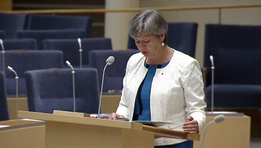 Stillbild från Interpellationsdebatt, Ökande utanförskap