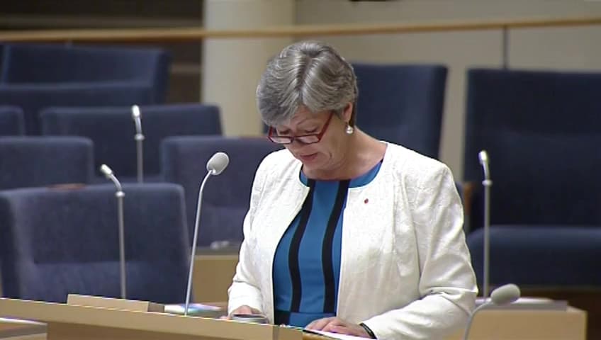 Stillbild från Interpellationsdebatt, Regeringens snabbspår