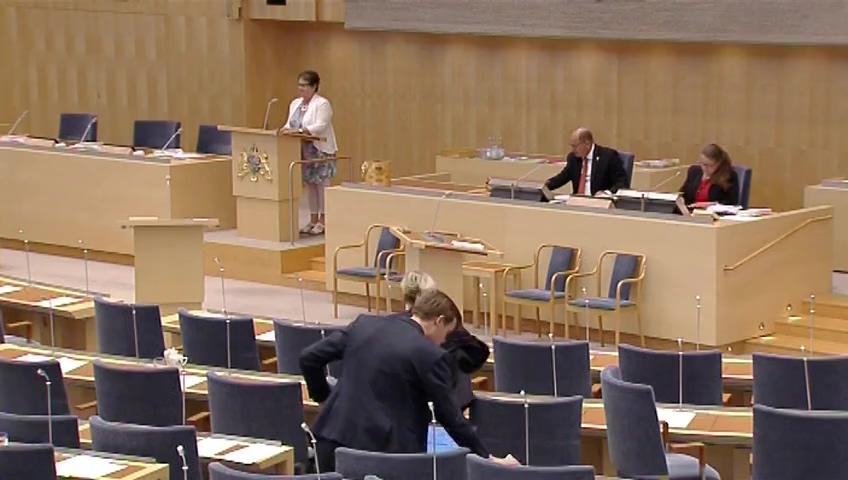 Stillbild från Debatt om förslag, Stärkta sanktionsmöjligheter för Konsumentombudsmannen