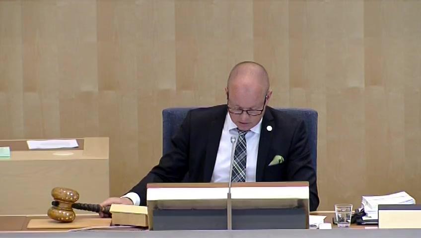 Stillbild från Debatt om förslag, Tillsyn över att EU:s marknadsmissbruksförordning följs