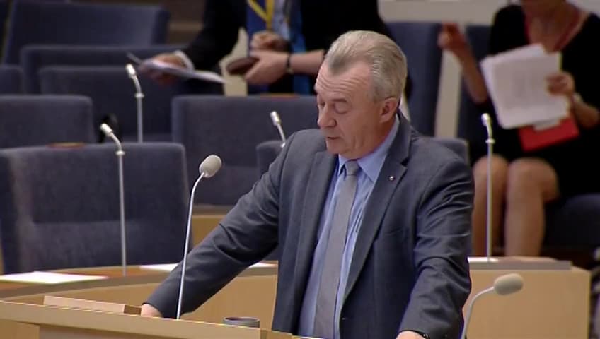 Stillbild från Interpellationsdebatt, Djuromsorgsprogrammen