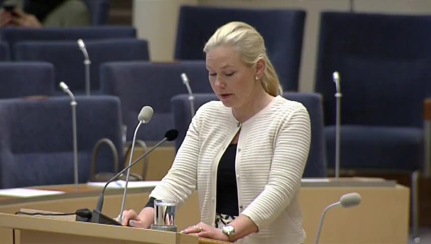 Stillbild från Interpellationsdebatt, Hyperloop i Sverige