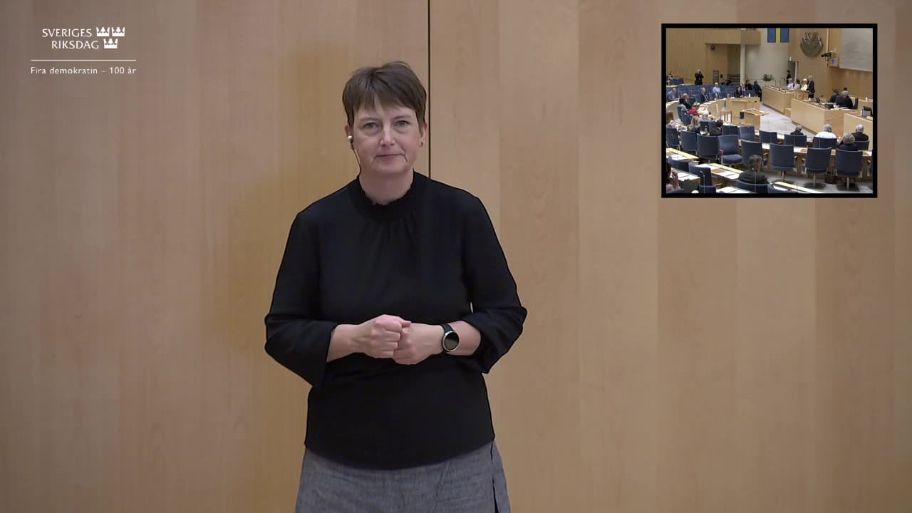 Stillbild från Partiledardebatt, Partiledardebatt - teckenspråkstolkad