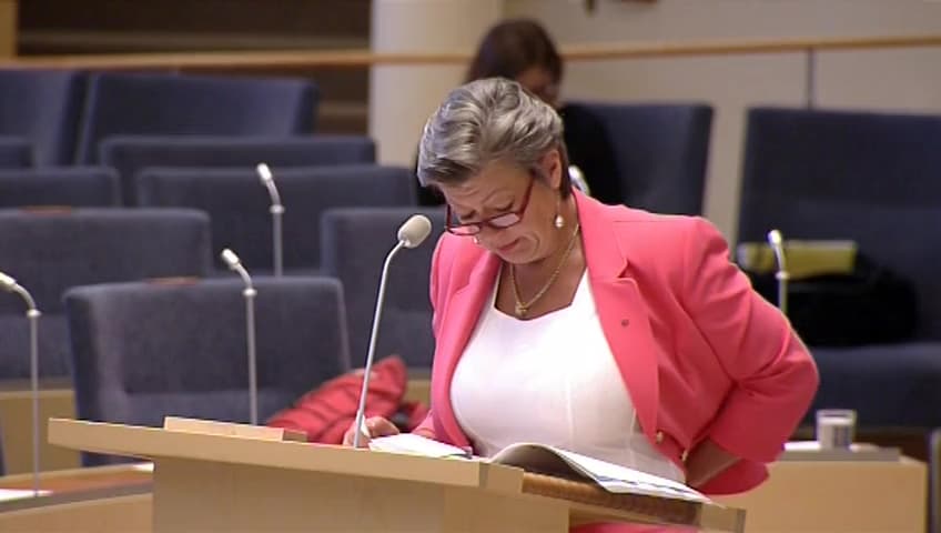 Stillbild från Interpellationsdebatt, Traineejobb för nyanlända