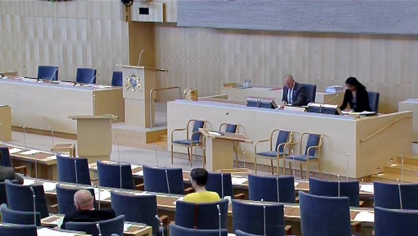 Stillbild från Debatt om förslag, Förstärkt rättssäkerhet och effektivitet i förundersökningsförfarandet