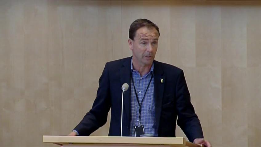 Stillbild från Debatt om förslag, Deltagande med väpnad styrka i utbildning utomlands